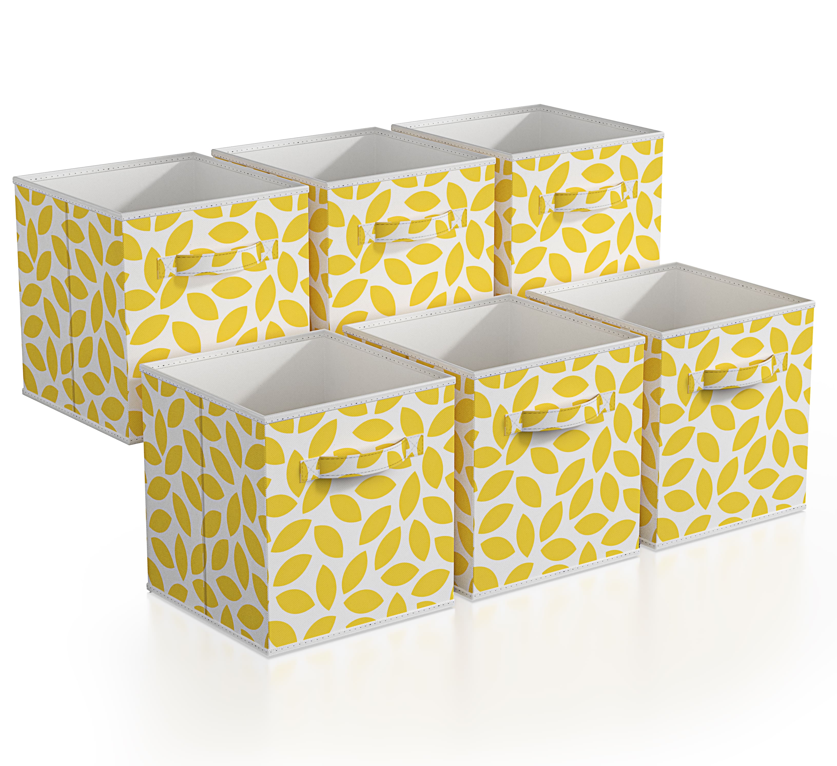 Sorbus - 6 Pack 11 Inch Foldable Storage Cubes with Handlefor Organizing Home, Shelves, Nursery, Playroom, Closet