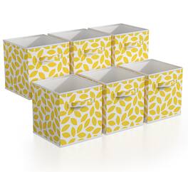 Sorbus - 6 Pack 11 Inch Foldable Storage Cubes with Handlefor Organizing Home, Shelves, Nursery, Playroom, Closet