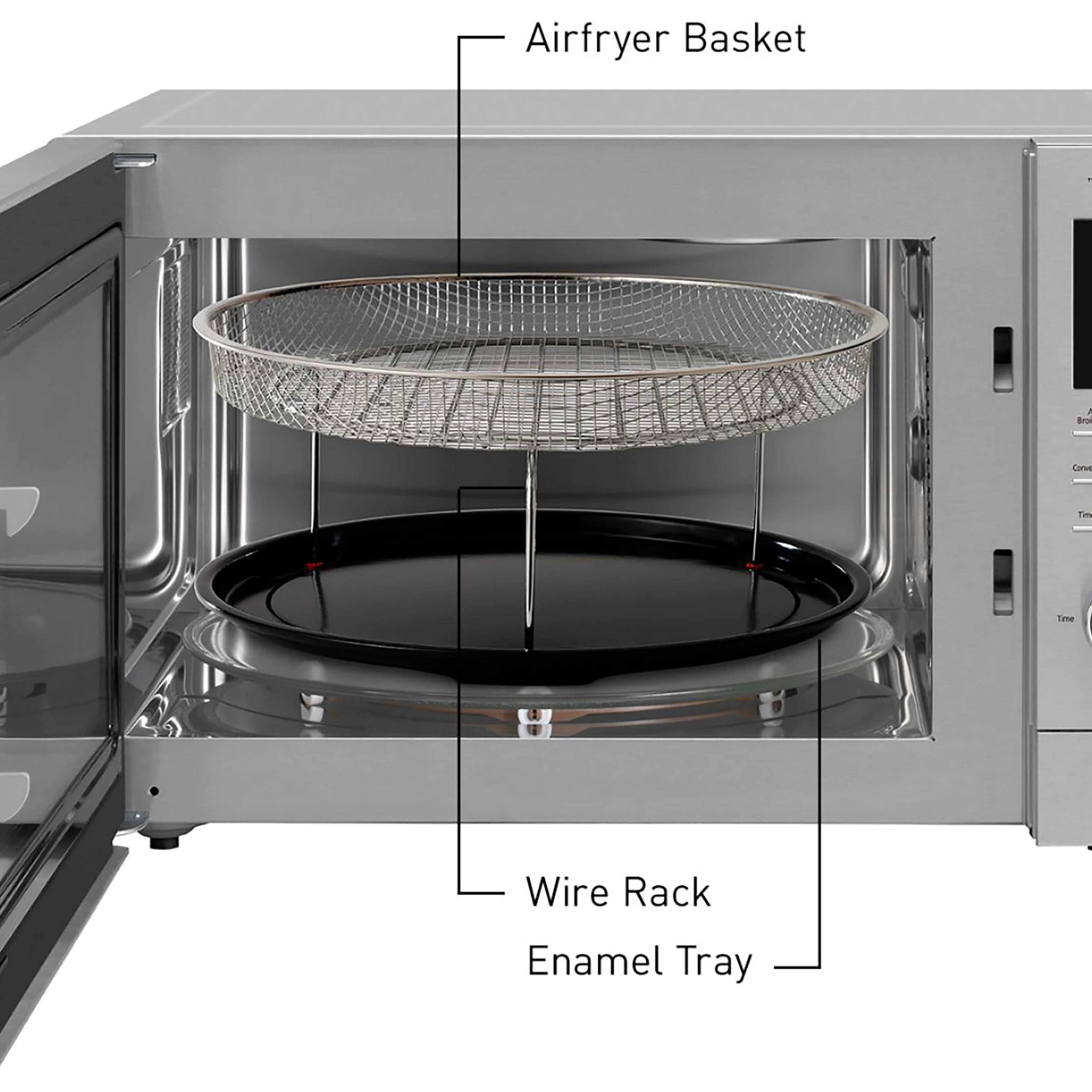 Airfryer Basket: This is the basket where the food is placed inside the air fryer.
BO Car Tom Time: This is the time setting for the air fryer, which can be adjusted to cook the food for a specific duration.
Wire Rack: This is the wire rack inside the air fryer that helps to evenly distribute heat and cook the food.
Enamel Tray: This is the tray that the food is placed on inside the air fryer, which is usually made of enamel material to prevent the food from sticking.