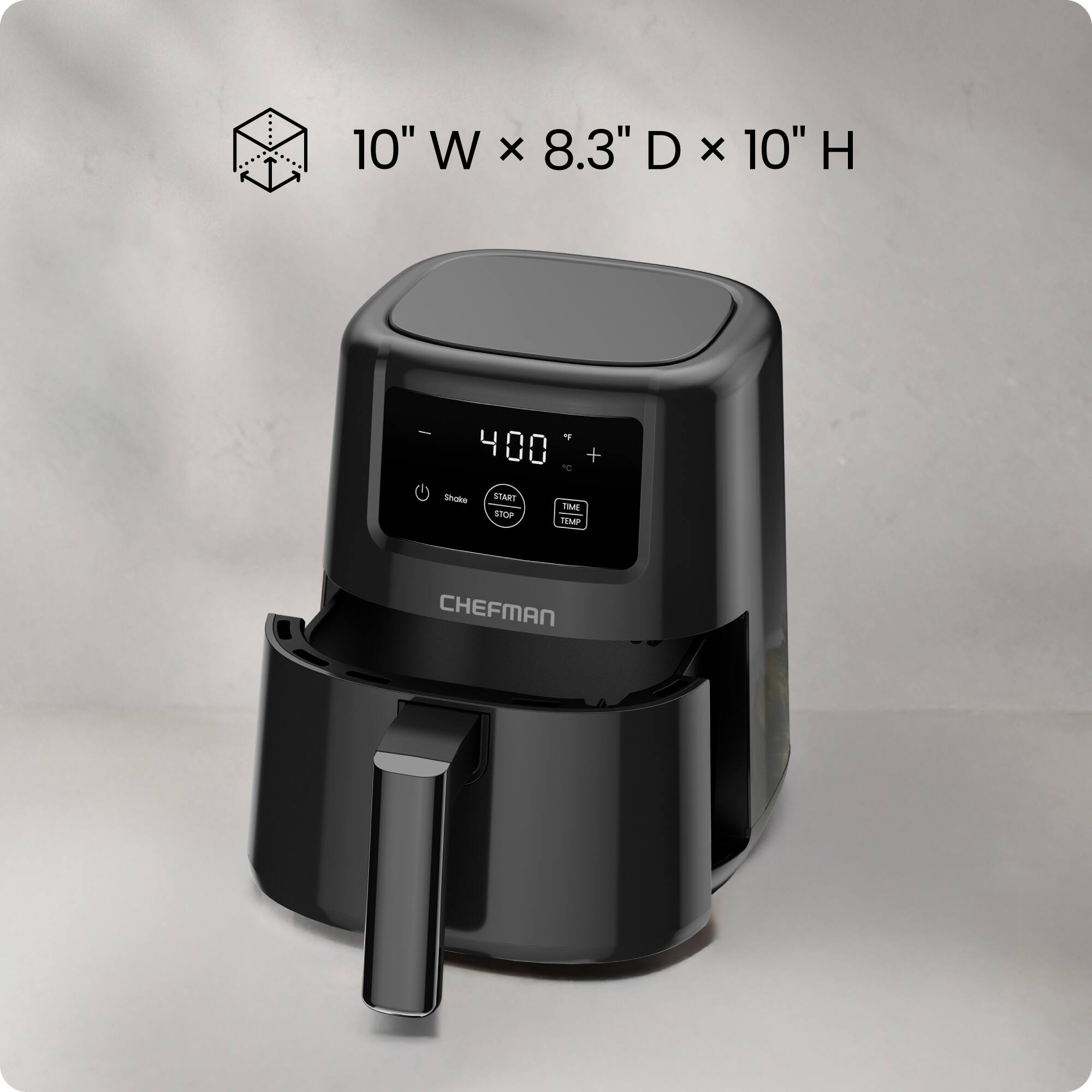 10" W x 8.3" D x 10" H - 400 + Snoke START STOP TA TINAr CHEFMAN