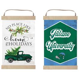 Jardine - Tulane Green Wave 12" x 20" Reversible Banner Sign - White