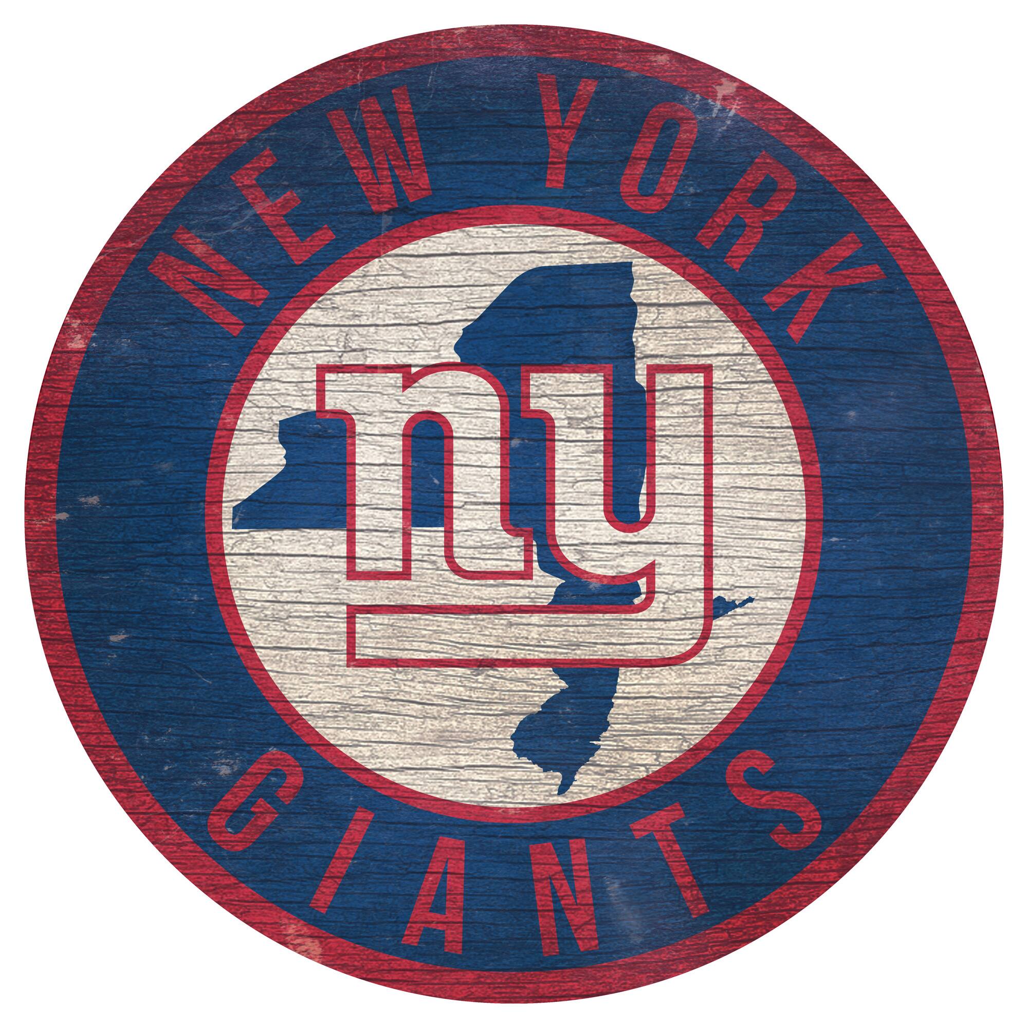 New York Giants 12'' x 12'' State Circle Sign