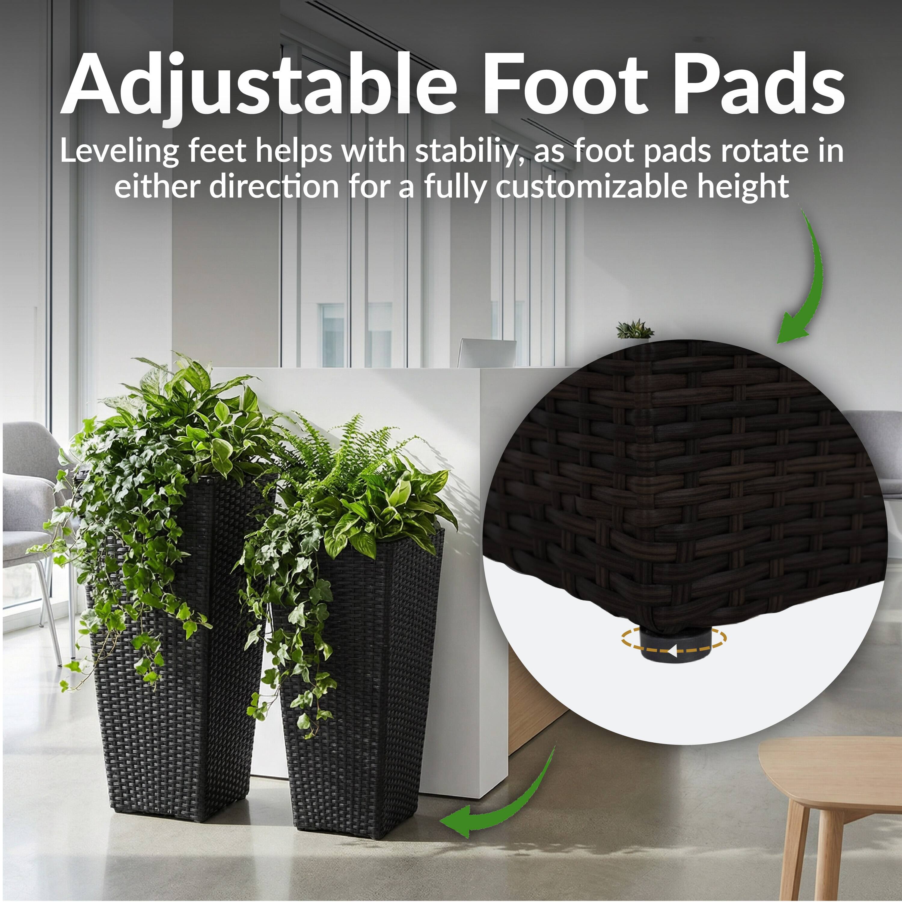 Adjustable Foot Pads

Leveling feet helps with stability, as foot pads rotate in either direction for a fully customizable height