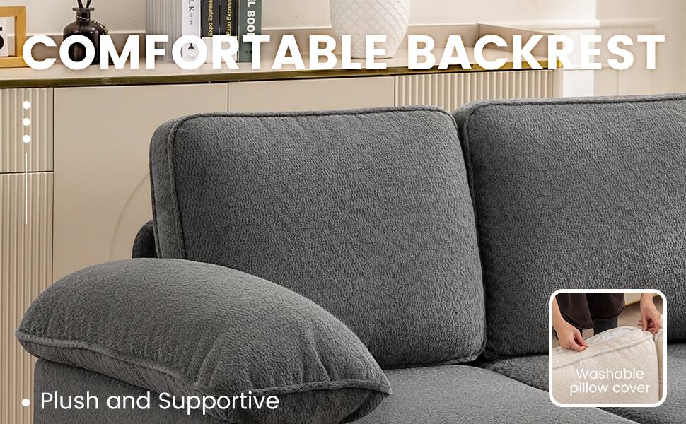 COMFORTABLE BACKREST

Plush and Supportive

Washable pillow cover
