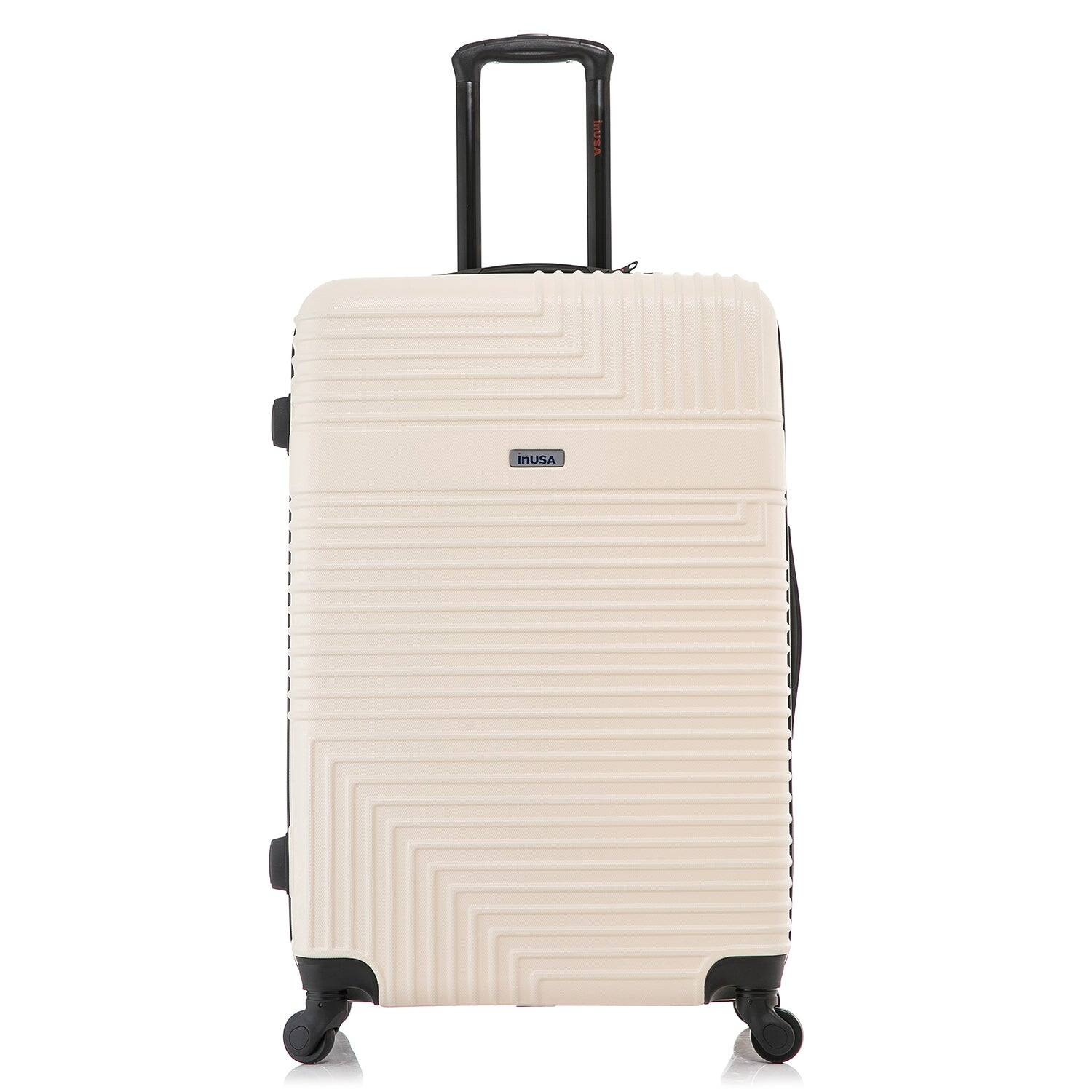 Angle. InUSA - Resilience Lightweight Hardside Spinner Luggage 28" - Sand.