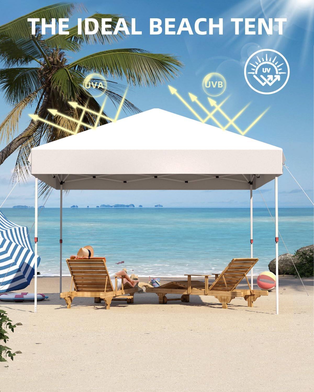 THE IDEAL BEACH TENT

UVA UVB UV