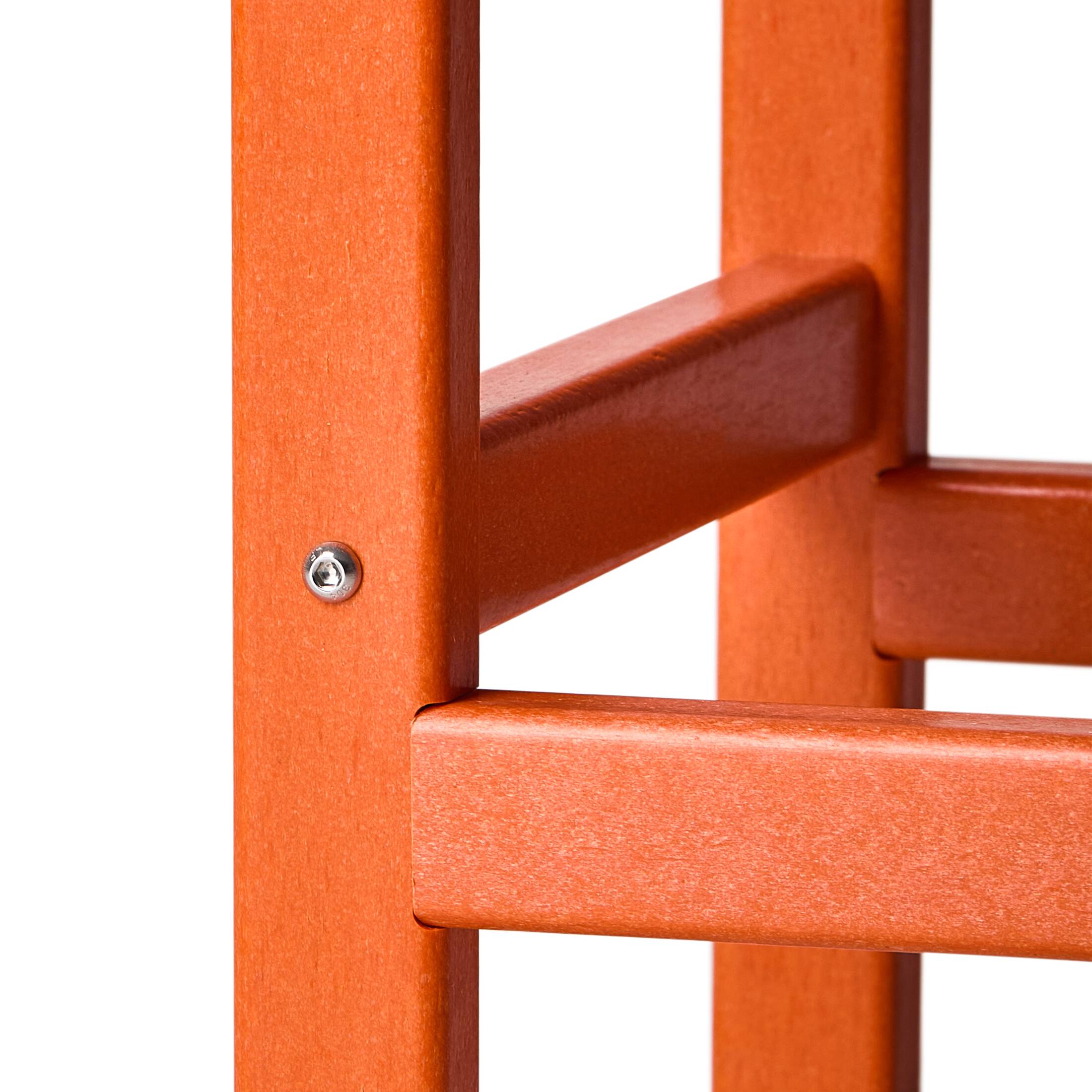 Alt View 5. WestinTrends - WestinTrends Malibu 14" square outdoor Side table for Adirondack chair - Orange.