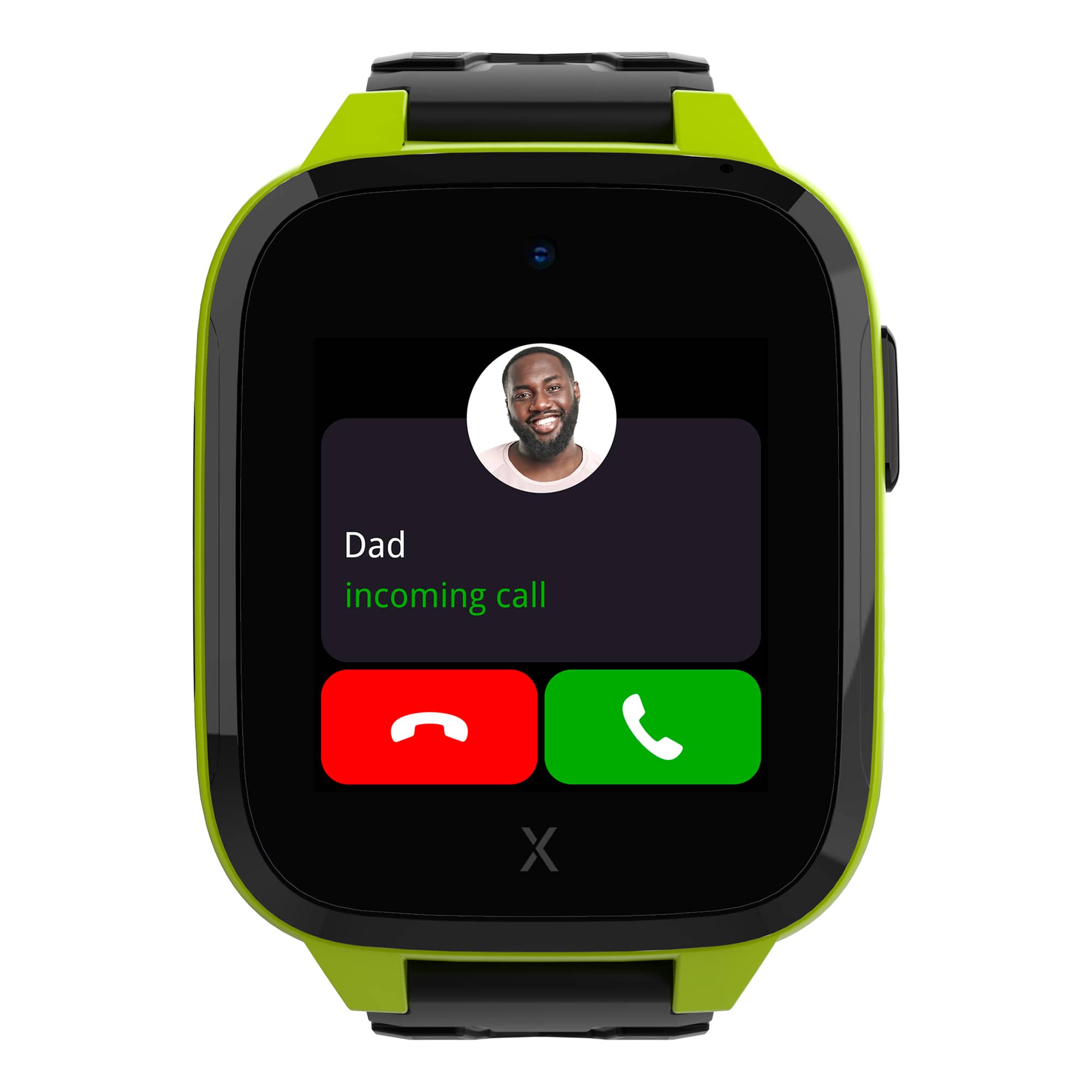 Front. Xplora - Kids' XGO3 (GPS + Cellular) Smart Watch 42mm Calls, Messages, SOS, GPS Tracker, Camera, Step Counter, SIM Card - Green.