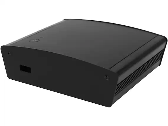 Front. SilverStone - SilverStone PT15B-H1D2 Black Aluminum / Plastic Computer Case with 1x HDMI and 2x Display Ports - Black.