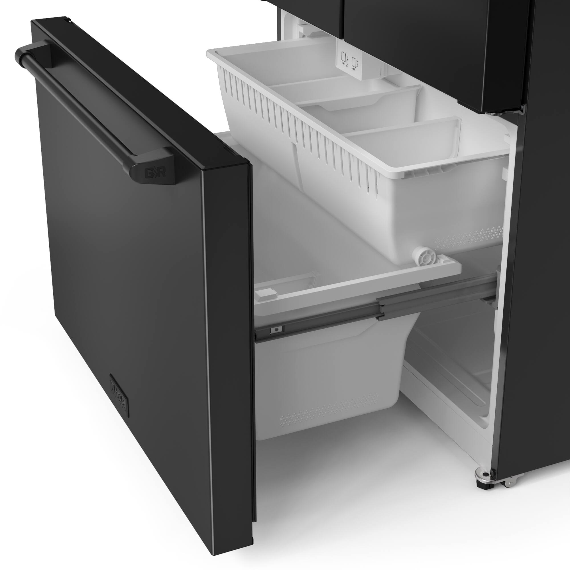 Alt View 5. Thor Kitchen - Gordon Ramsay Series by Thor Kitchen 20.3 Cu. Ft. Counter Depth Refrigerator - Black.