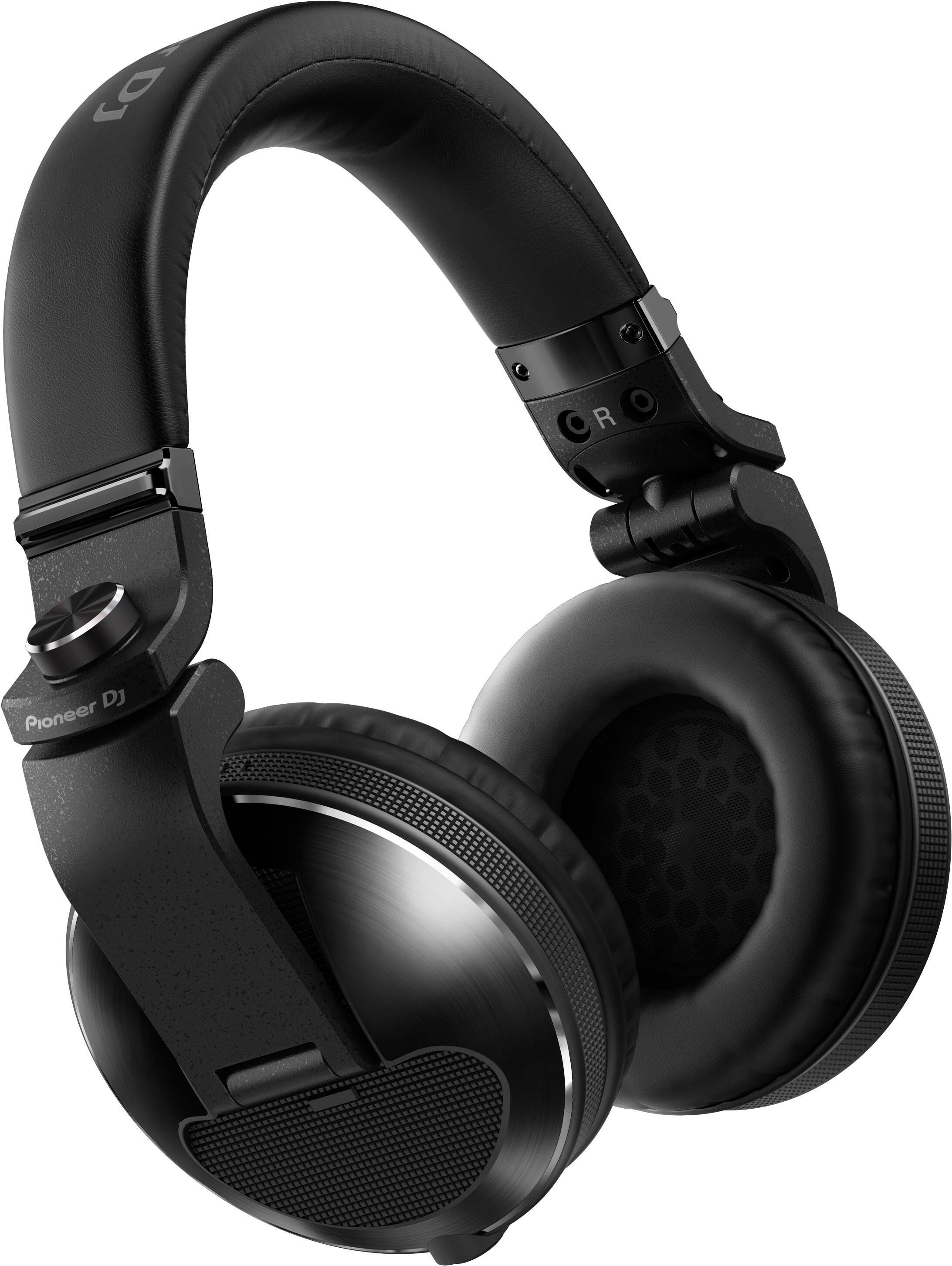 Angle. Pioneer DJ - Flagship Over-Ear DJ Headphones, Includes Carrying Case, Coiled Cable & Straight Cable - Black.