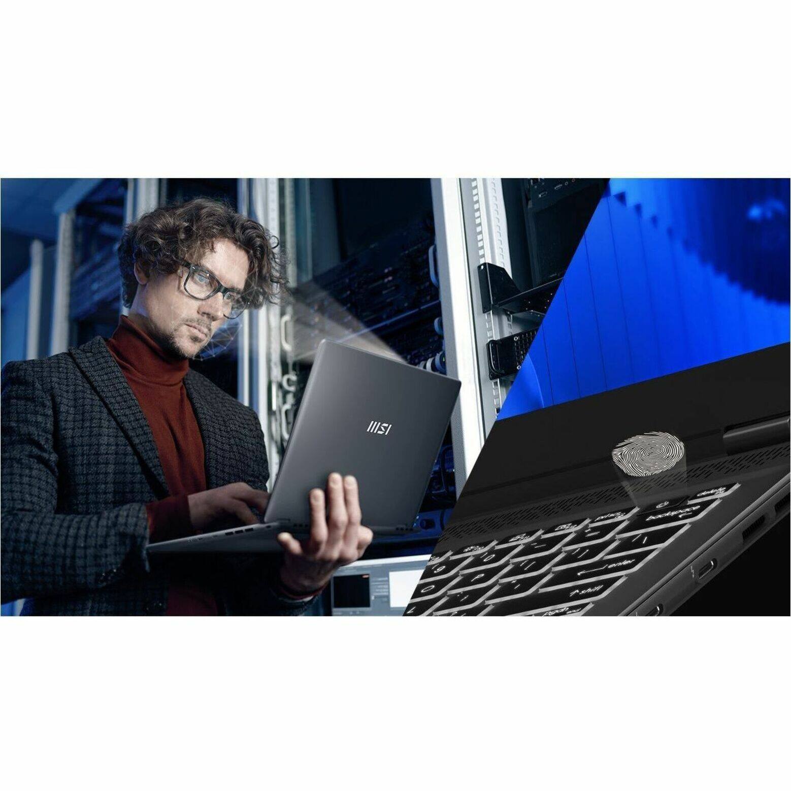 Alt View 40. MSI - Prestige 14 AI Evo C1M 14" Laptop - Intel Core Ultra 9 with 32GB Memory - 1 TB SSD - Stellar Gray, Gray.