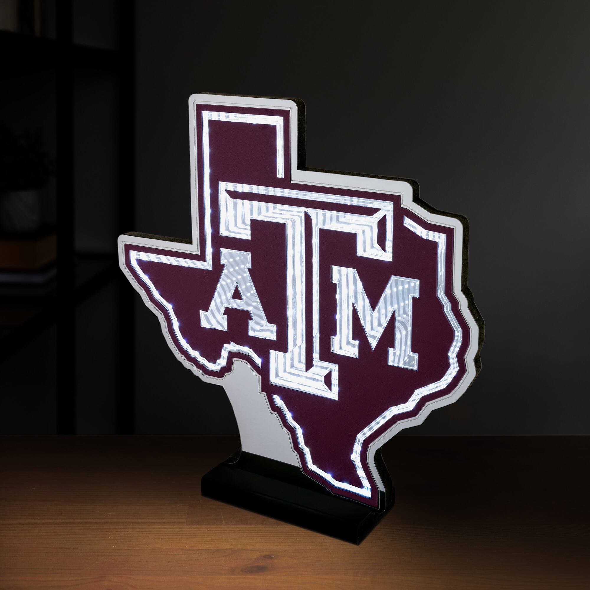 Alt View 2. Sporticulture - Texas A&M Aggies LED Infinity Logo Light - Red.