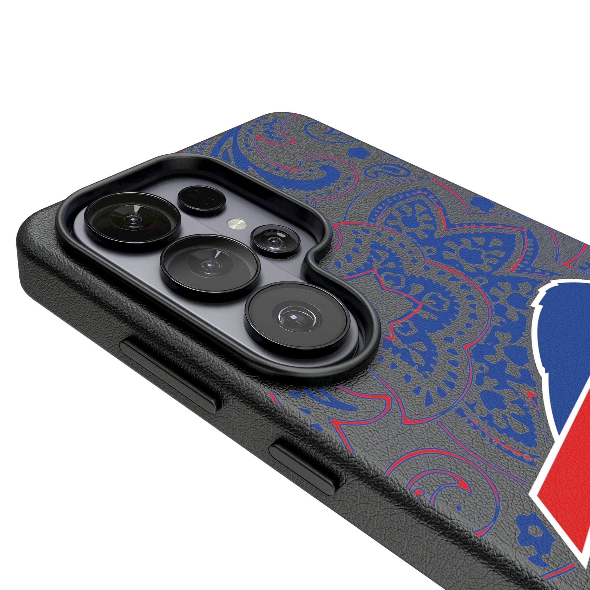 Alt View 2. Keyscaper - Buffalo Bills Paisley Galaxy Magnetic Bump Case - S25 Ultra - Black.