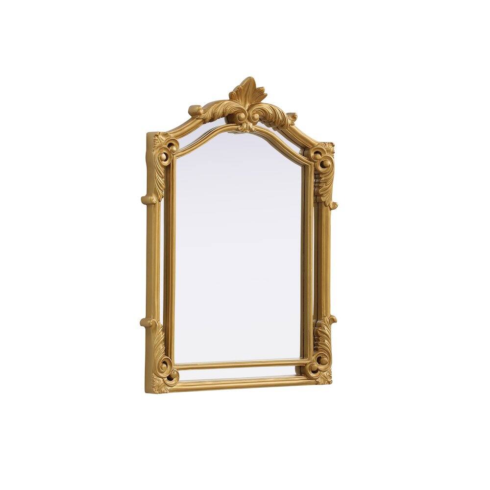 Left. Elegant Kitchen and Bath - Madeline 25.5X36 Traditional Mirror In Gold Leaf - Gold Leaf.