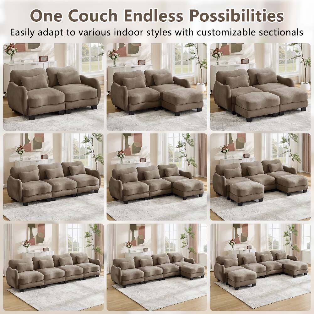 One Couch Endless Possibilities  
Easily adapt to various indoor styles with customizable sectionals