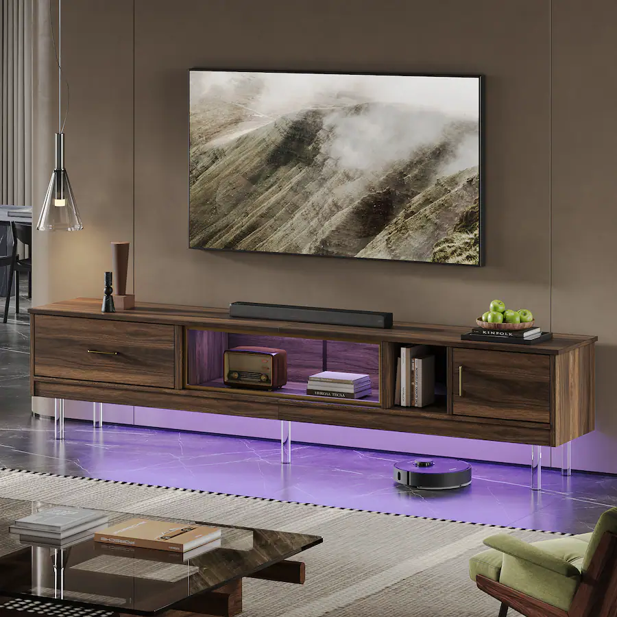 Bestier 80 inch LED Entertainment Center for TVs Up to 85