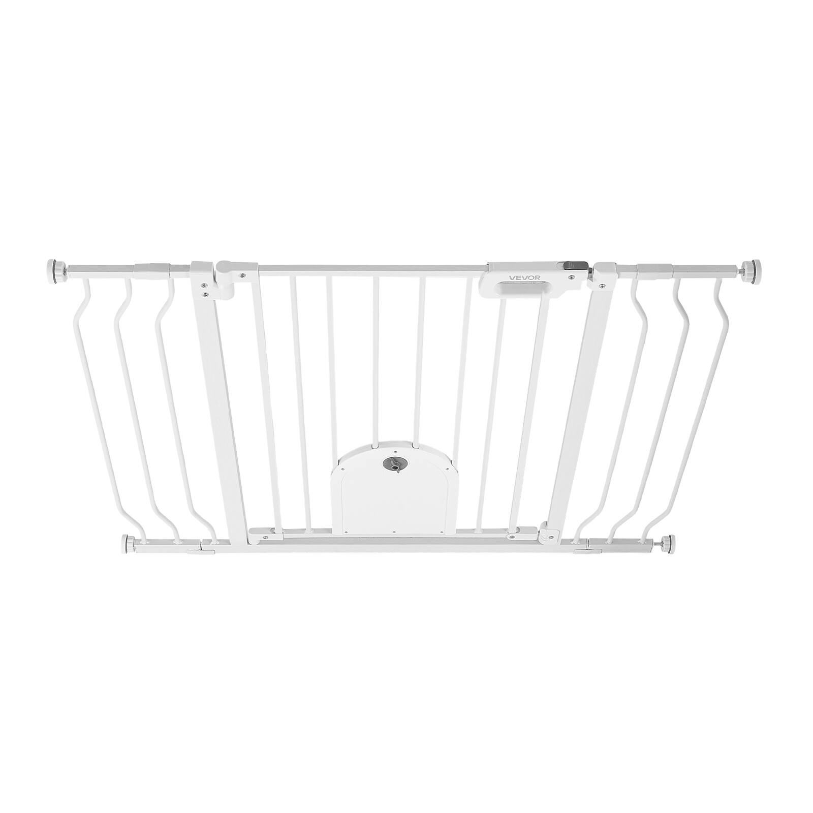 Alt View 5. VEVOR - Baby Gate for Stairs, 29.5-43 in Adjustable Width, Baby Gate with Adjustable Cat Door, with Pressure Mount Kit - White.