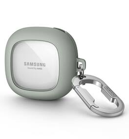 SURITCH - Protective Case for Samsung Galaxy Buds FE/Buds 2 Pro/Buds 2/Buds Pro/Buds Live, Shockproof Sturdy&Heavy-Duty Carabiner - Green