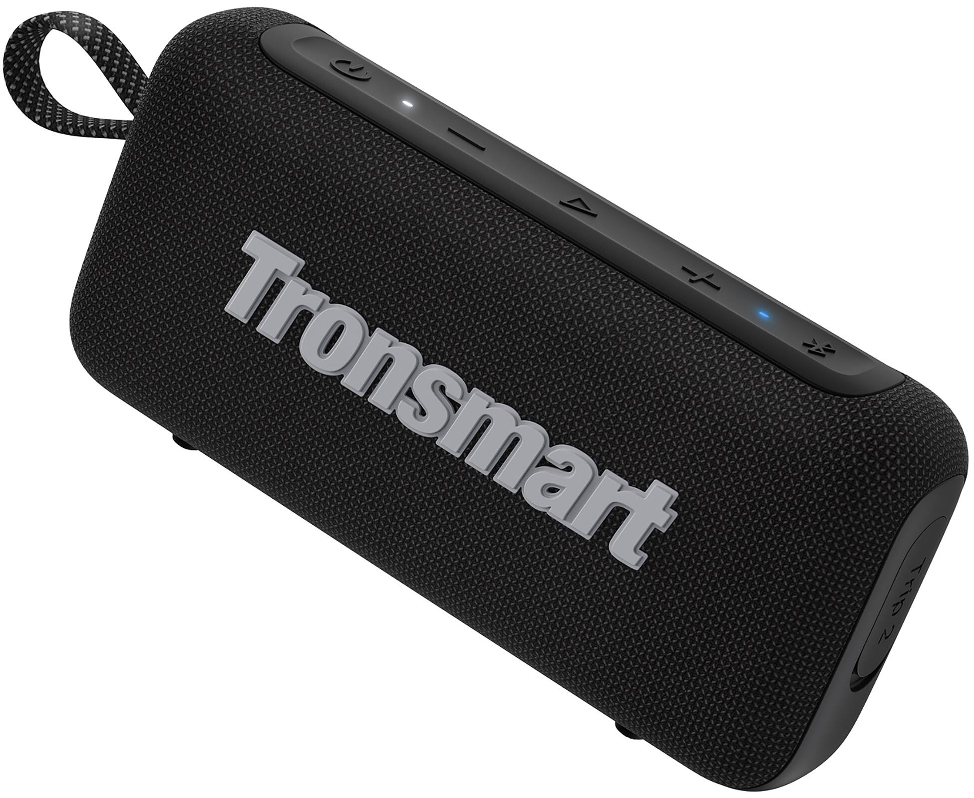 Tronsmart - Trip 2 Bluetooth 5.3 Speaker, Ultra-Portable Clip, 10W Big Pro Sound w/ Deep Bass, IPX7 Waterproof, 20H, Voice Assistant - Black