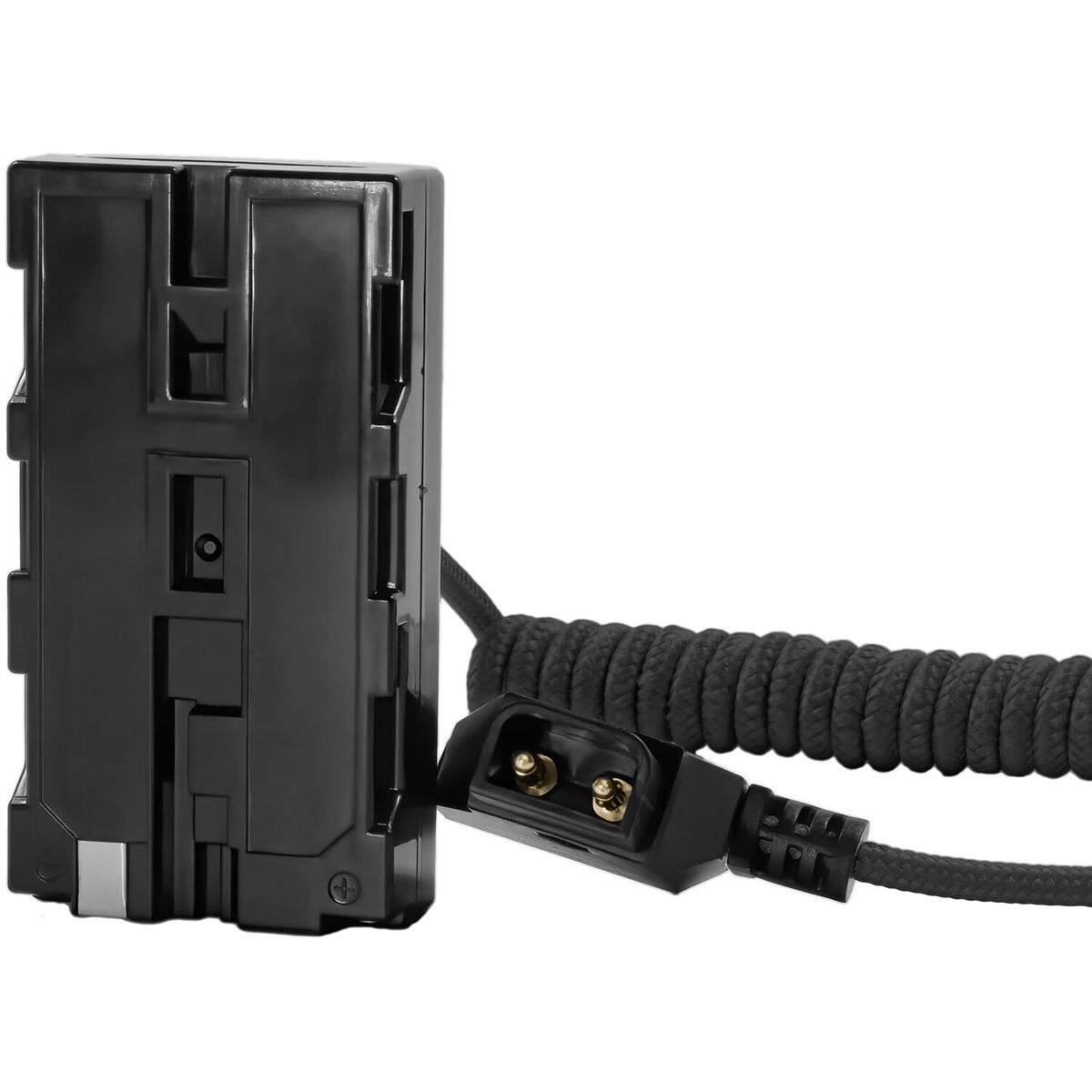 Alt View 1. Kondor Blue - Kondor Blue D-Tap to NPF Coiled Dummy Battery Cable for Sony L-Series, Raven Black - Black.