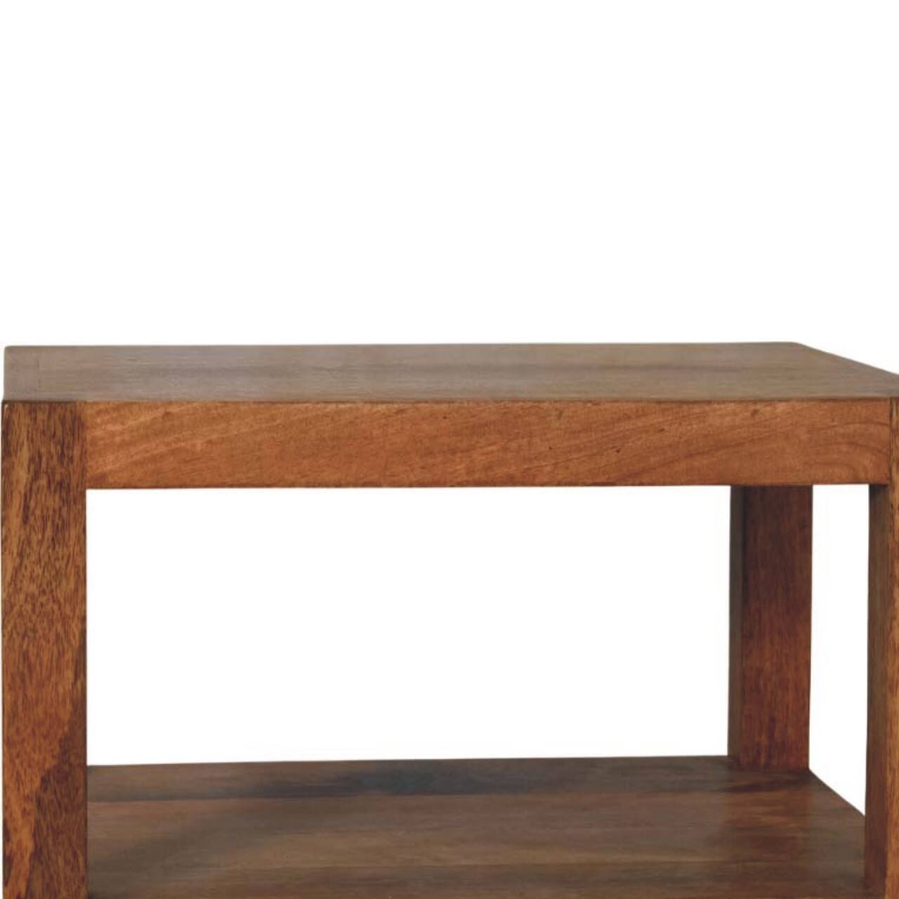 Alt View 5. Artisan Furniture - Artisan Furniture Solid Wood Solid Wood Open Shelf Unit with Cabinet - Brown.