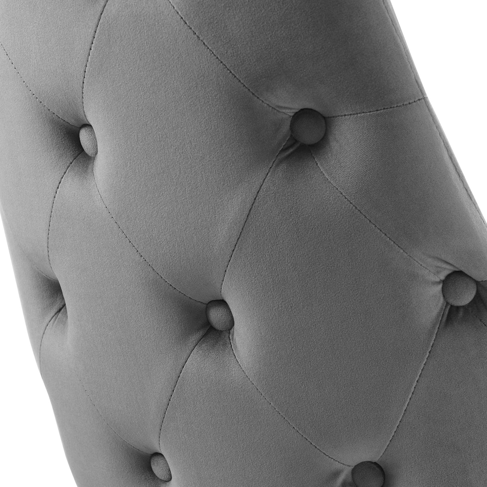Alt View 4. Modway - Adorn Tufted Performance Velvet Dining Side Chair by Modway - Gray.
