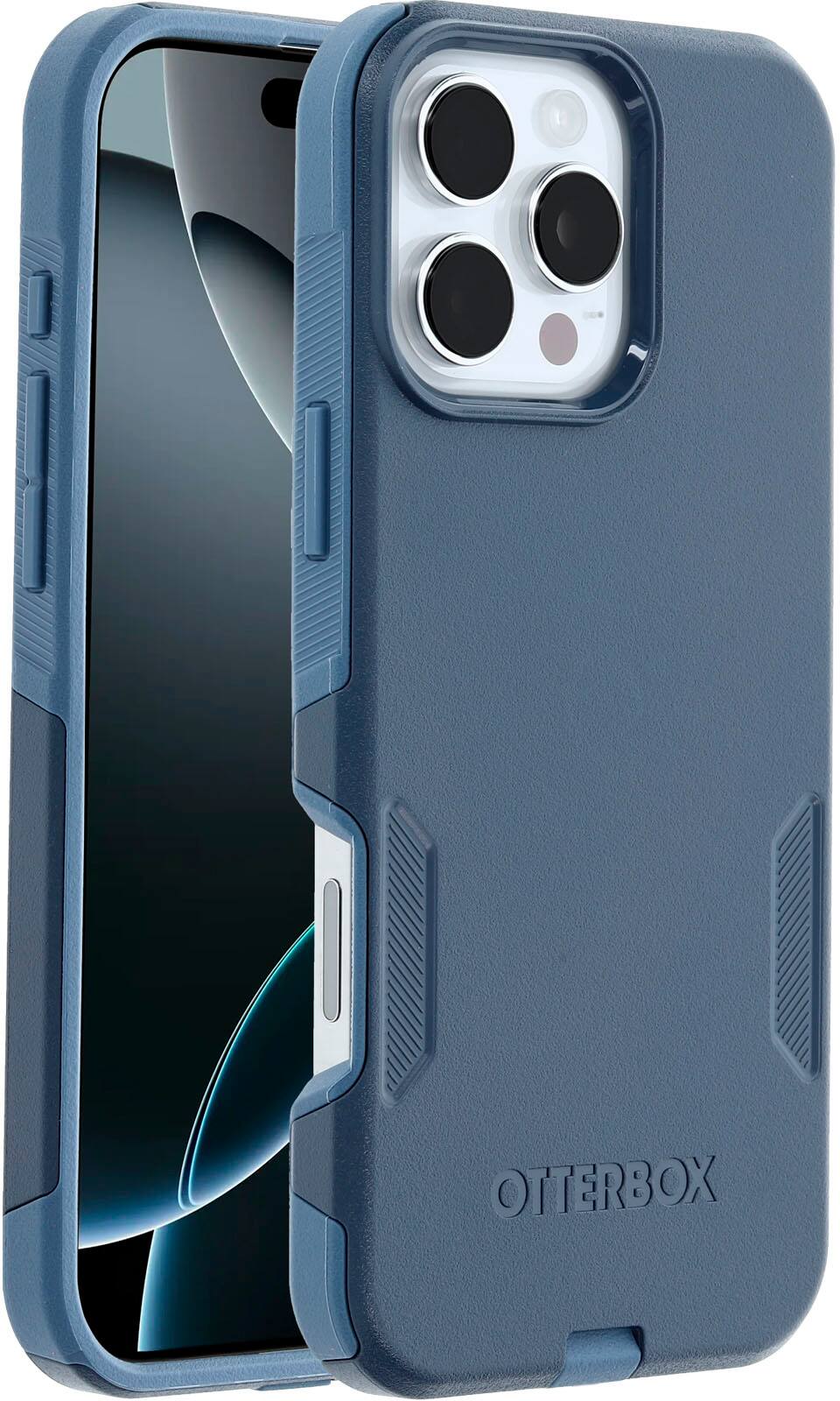 Alt View 1. OtterBox - Commuter Series Hard Shell for MagSafe for Apple iPhone 16 Pro Max - Baby Blue Jeans.