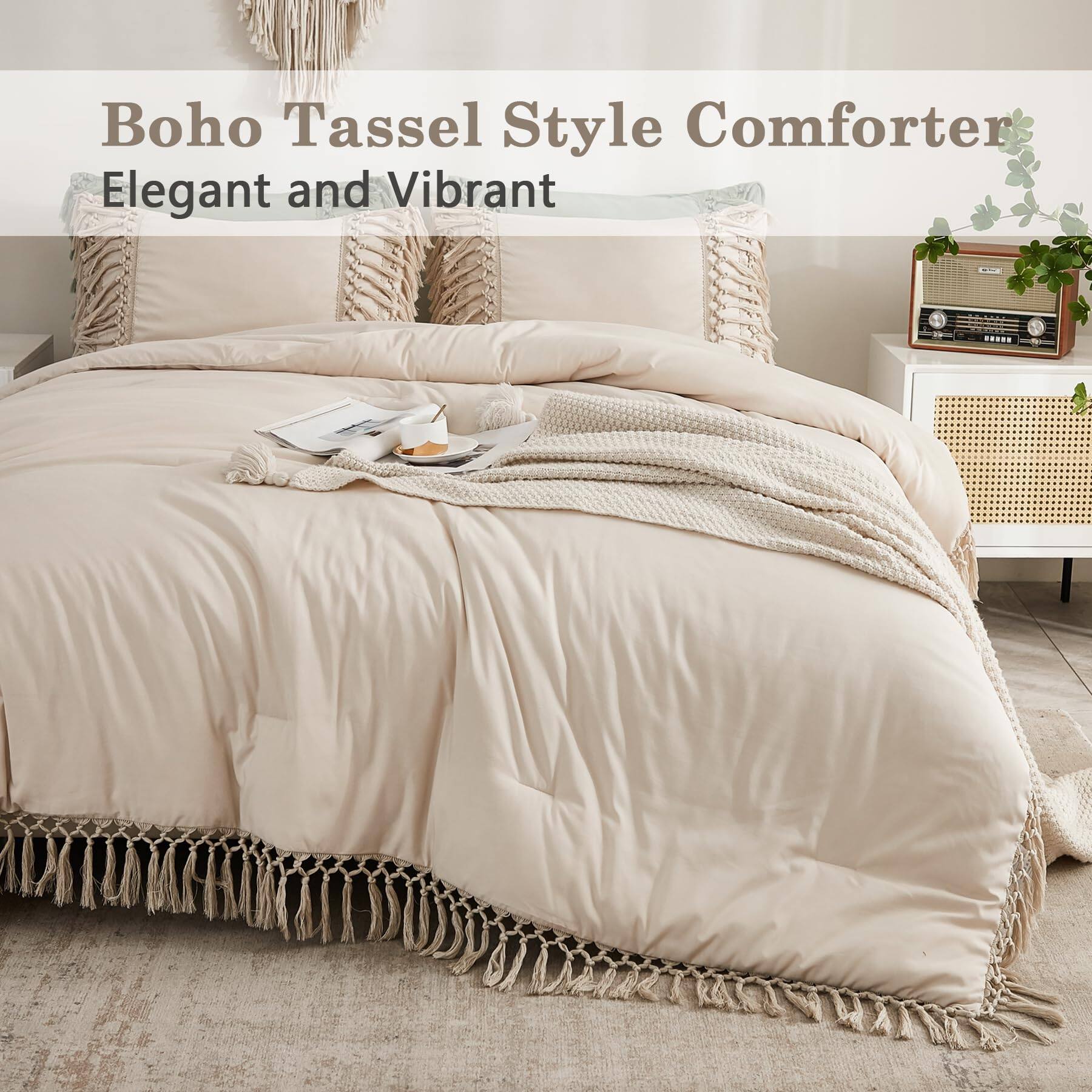 Boho Tassel Style Comforter  
Elegant and Vibrant
