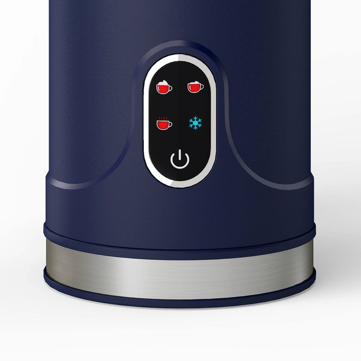 Left. Thermos - 4-in-1 Multifunctional Milk Frother Automatic Hot & Cold Soft Foam Maker Electric Steamer Ehai-5612e - Blue.