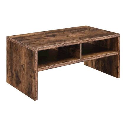 Front. Convenience Concepts - Northfield Admiral Deluxe Coffee Table with Shelves, Barnwood - Barnwood.