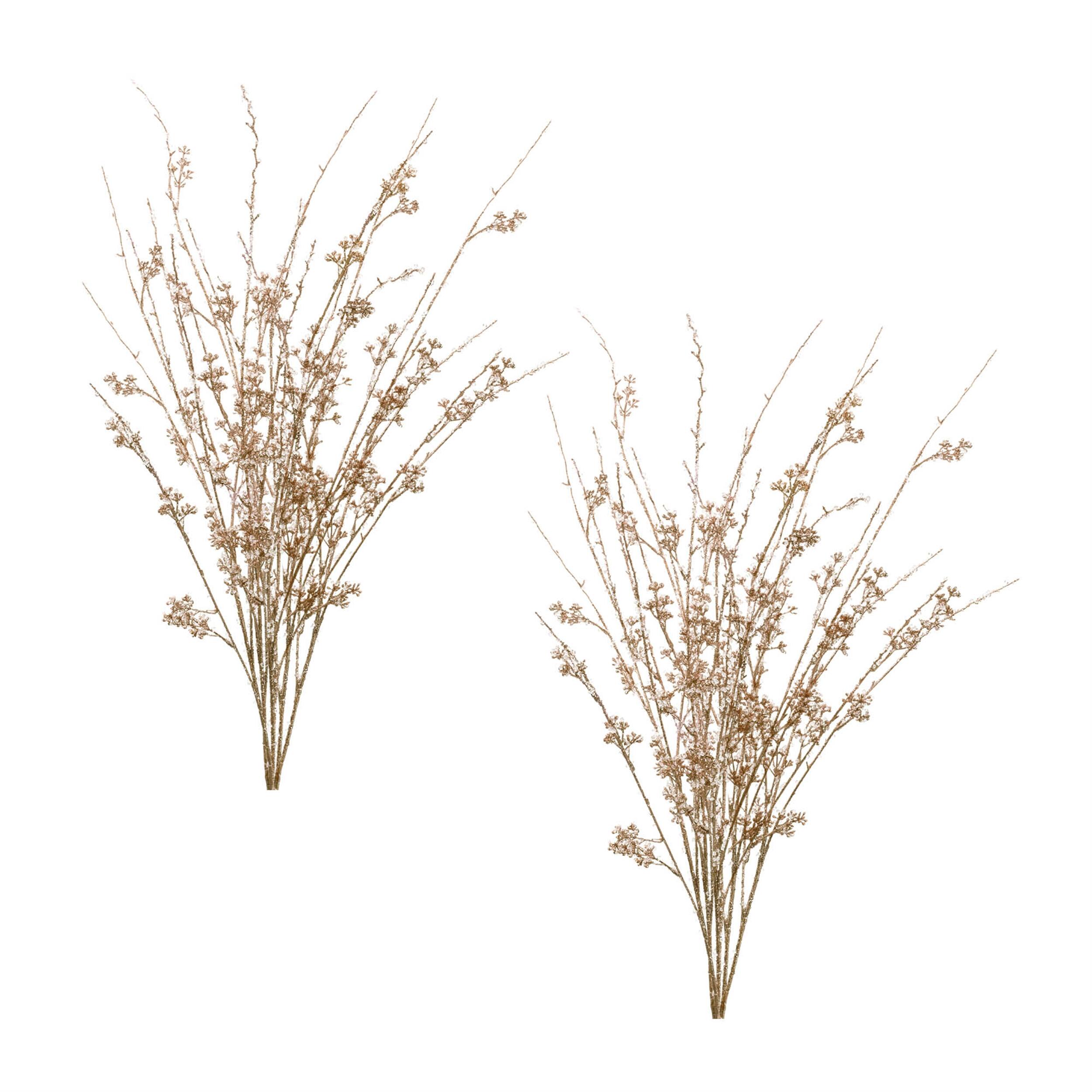 Alt View 2. BreeBe - Beaded Iced Berry Spray (Set of 2) - Gold.