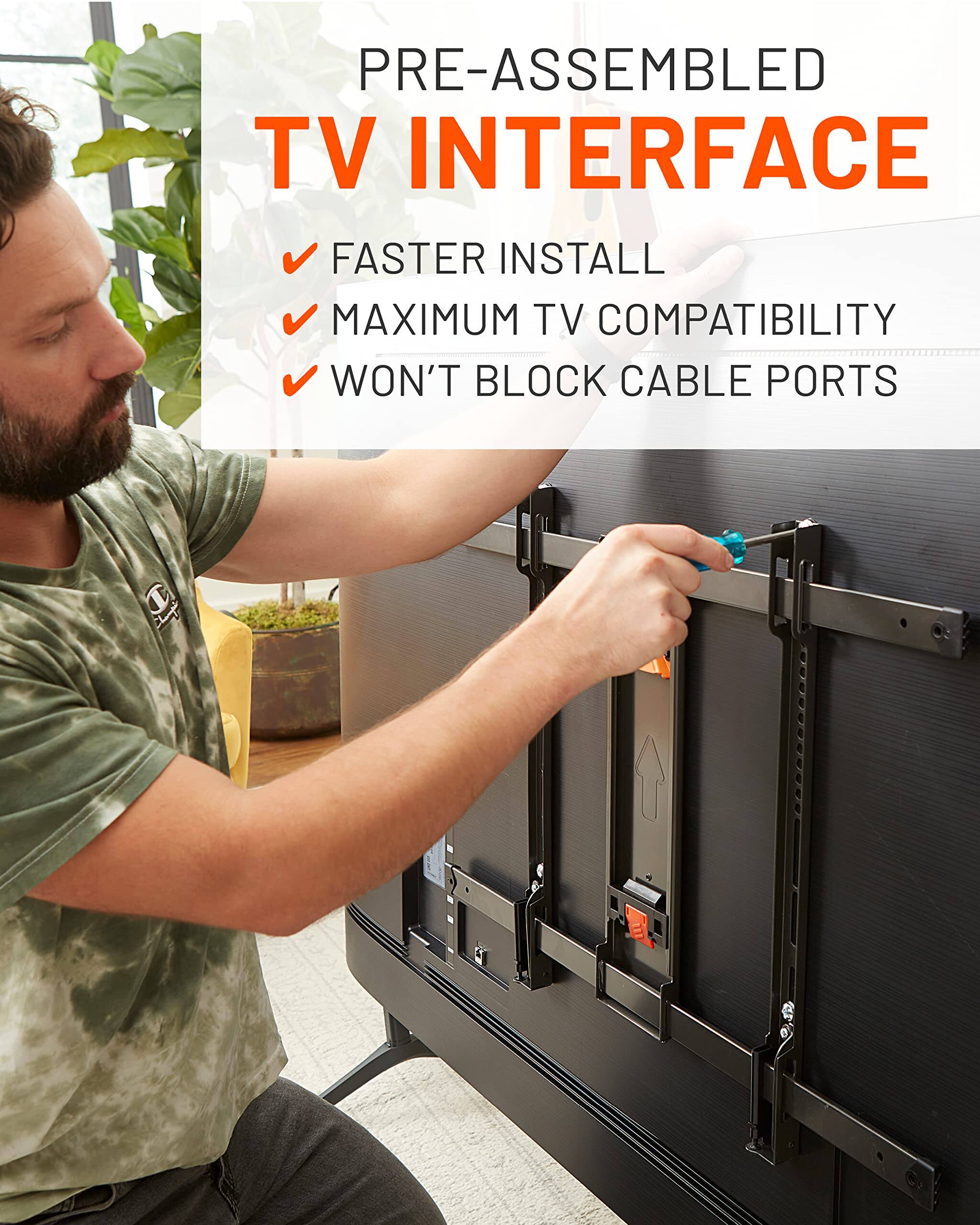 PRE-ASSEMBLED TV INTERFACE
FASTER INSTALL
MAXIMUM TV COMPATIBILITY
WON'T BLOCK CABLE PORTS
