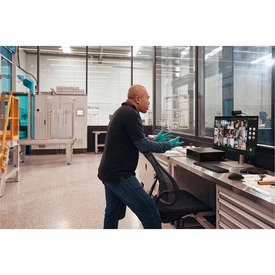 Alt View 3. HP - HP ProDesk 4 G1i Desktop Computer - Intel Core Ultra 7 15th Gen 265 - vPro Technology - 32 GB - 512 GB SSD - Small Form - Jack Black.