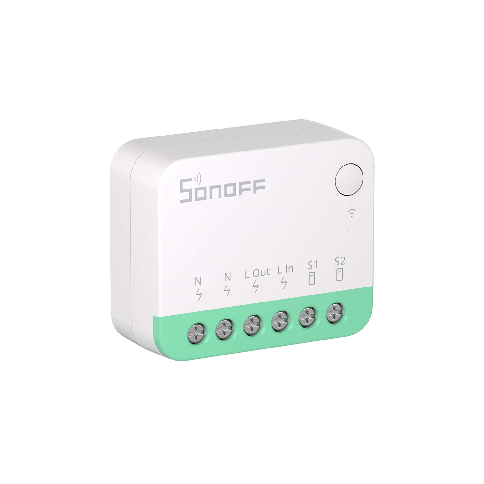 SONOFF - MINI Smart Wi-Fi Roller Shutter Switch with Matterr - Replaces Most Traditional Switches - Green