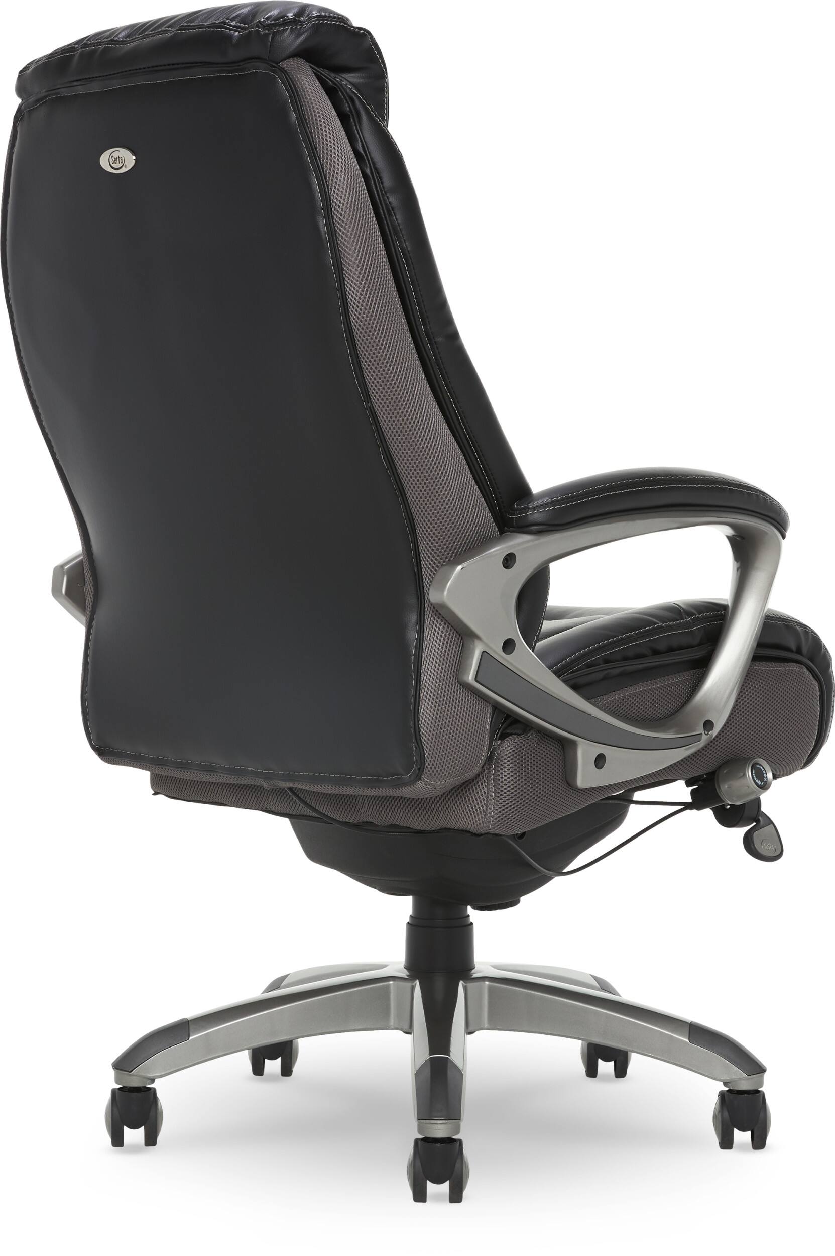 Alt View 21. Serta - Lautner Executive Office Chair - Black with Gray Mesh.