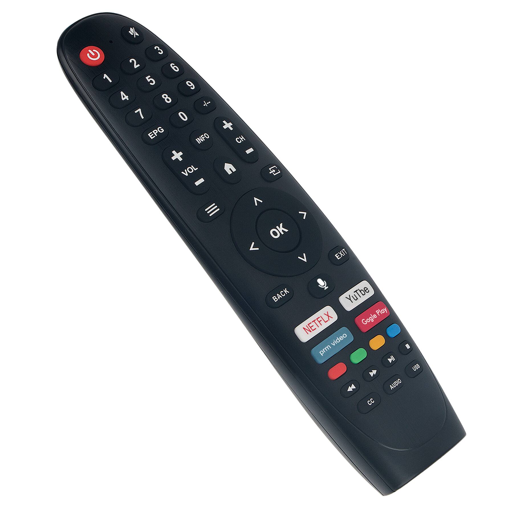 1 2 3 4 5 6 7 8 9 0 + - EPG INFO CH VOL OK EXIT BACK YouTube Netflix Google Play prime video USB AUDIO CC