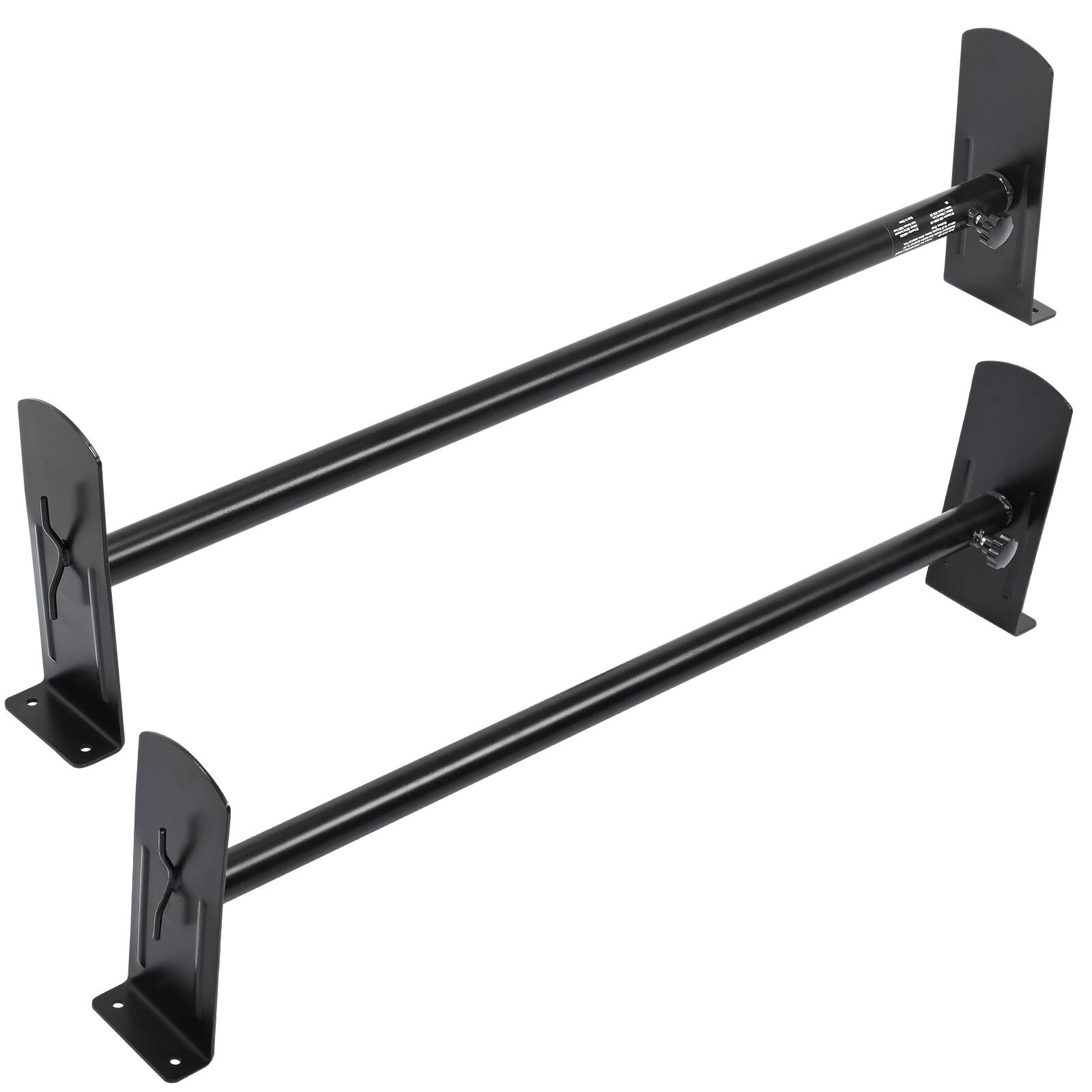 Alt View 5. VEVOR - Van Roof Ladder Rack, 2 Bars Alloy Steel Roof Racks, 500 LBS Capacity Roof Rack, Adjustable Length 35.8"-52.4" - Black.
