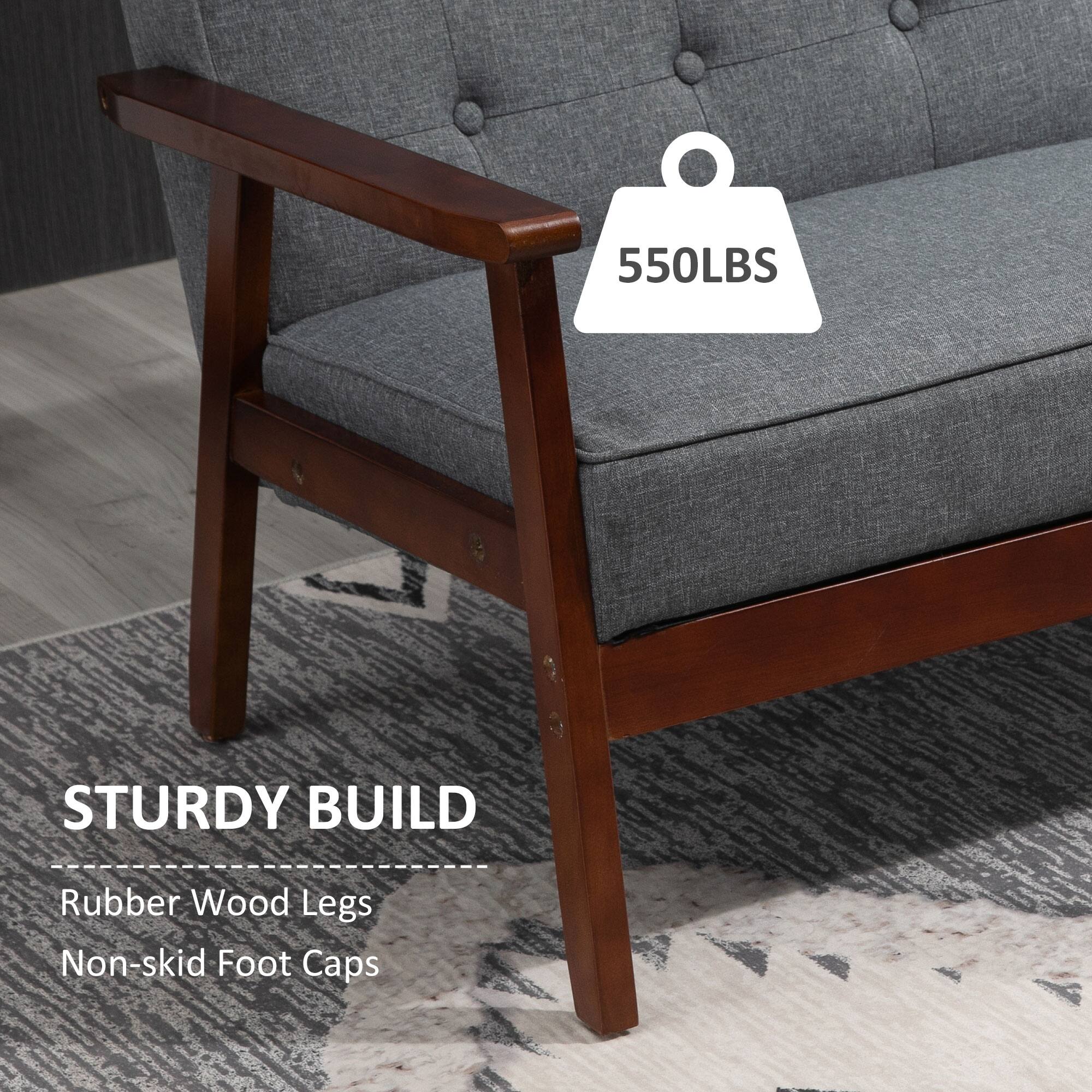 550LBS  
STURDY BUILD  
Rubber Wood Legs  
Non-skid Foot Caps