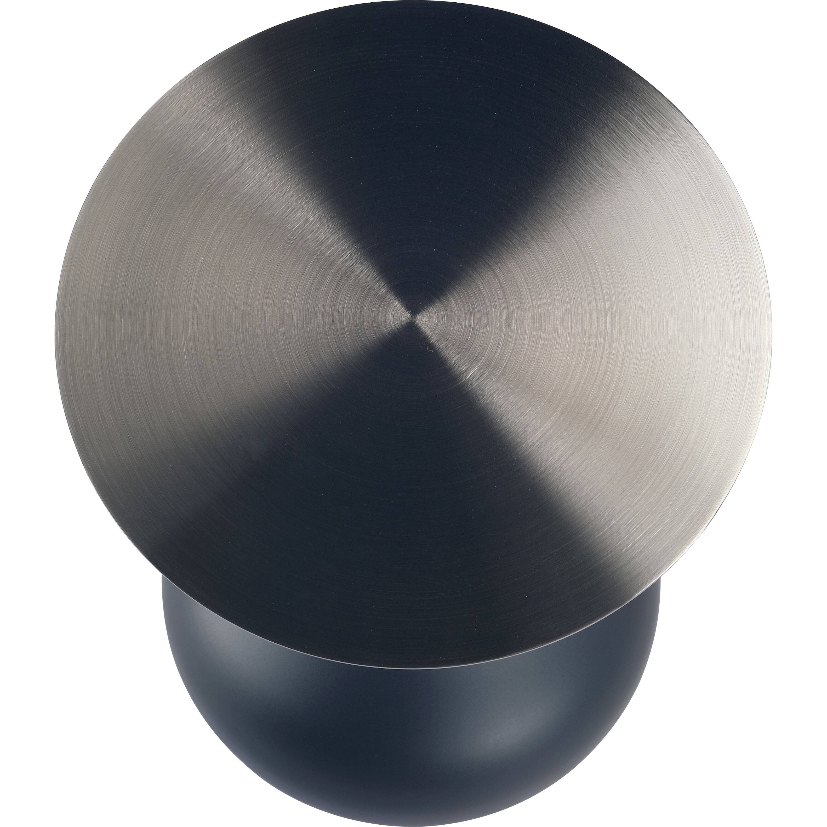 Alt View 5. LeisureMod - Savoy Black Circular Top End Table with Powder Coated Finish for Living Room/Offices - Matte Black.