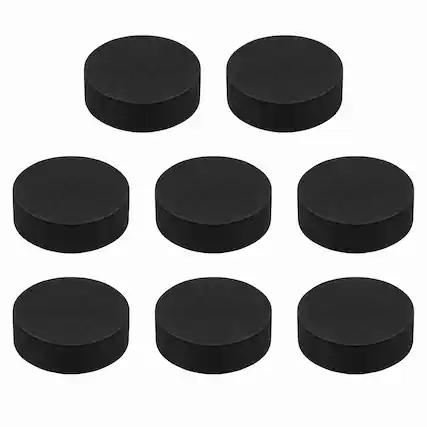 Front. Unique Bargains - Single Sided Speaker Isolation Pads 60x20mm Round EVA Acoustic Foam Anti-Vibration Feet for Speaker Subwoofer, 8pcs - Black.