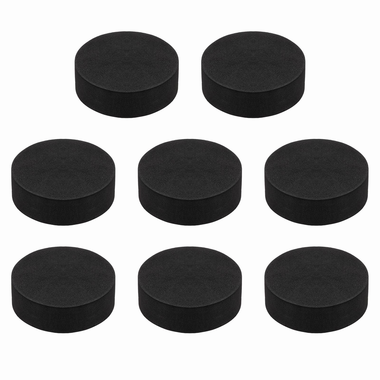 Front. Unique Bargains - Single Sided Speaker Isolation Pads 60x20mm Round EVA Acoustic Foam Anti-Vibration Feet for Speaker Subwoofer, 8pcs - Black.