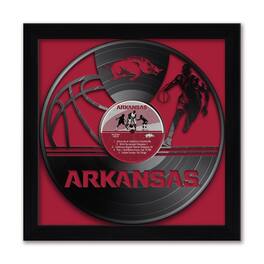 Sporticulture - Arkansas Razorbacks Framed 13" x 13" Vinyl Record Art Print - Red