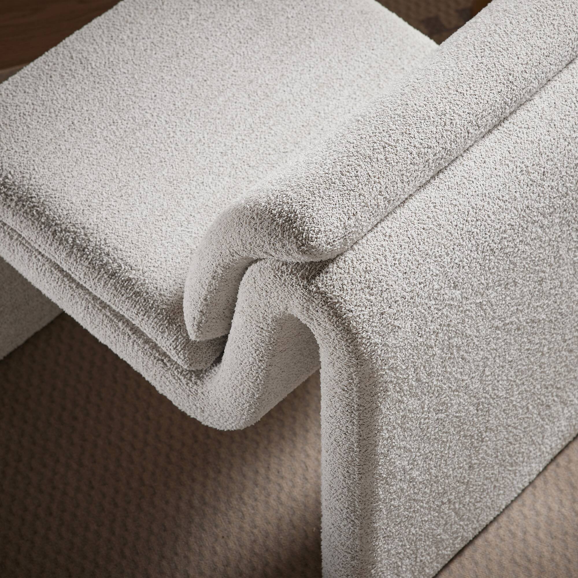 Alt View 1. Modway - Dune Boucle Upholstered Armless Accent Chair by Modway - Parchment.