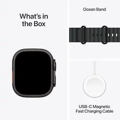 Apple Watch Ultra 2 (GPS+Cellular) 49mm Titanium Case with Black Ocean Band Black (2024) MX4P3LW/A - Best Buy Apple Watch Ultra 2 (GPS+Cellular) 49mm Titanium Case with Black Ocean Band Black (2024) MX4P3LW/A - Best Buy