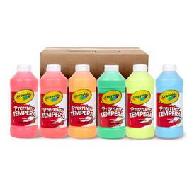 Crayola - Premier Tempera Fluorescent Paint Bundle Set of 6