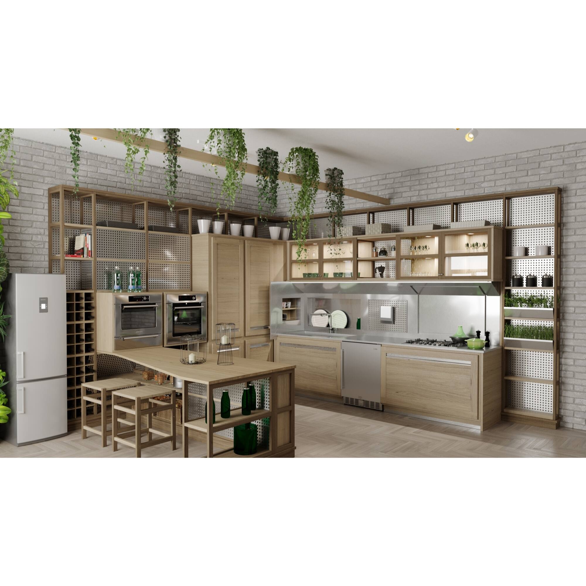 Alt View 8. Koolmore - 23.4 in. Stainless Steel, Solid-Door Built-In Refrigerator and Beverage Cooler, 5 Cu. ft. KM-BIR5C-SS. - Black and Stainless-Steel.