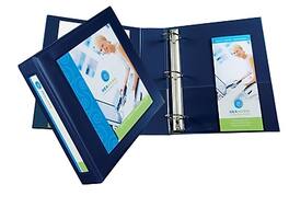 Avery - Heavy Duty 2" 3-Ring Framed View Binders, One Touch EZD Ring - Navy Blue
