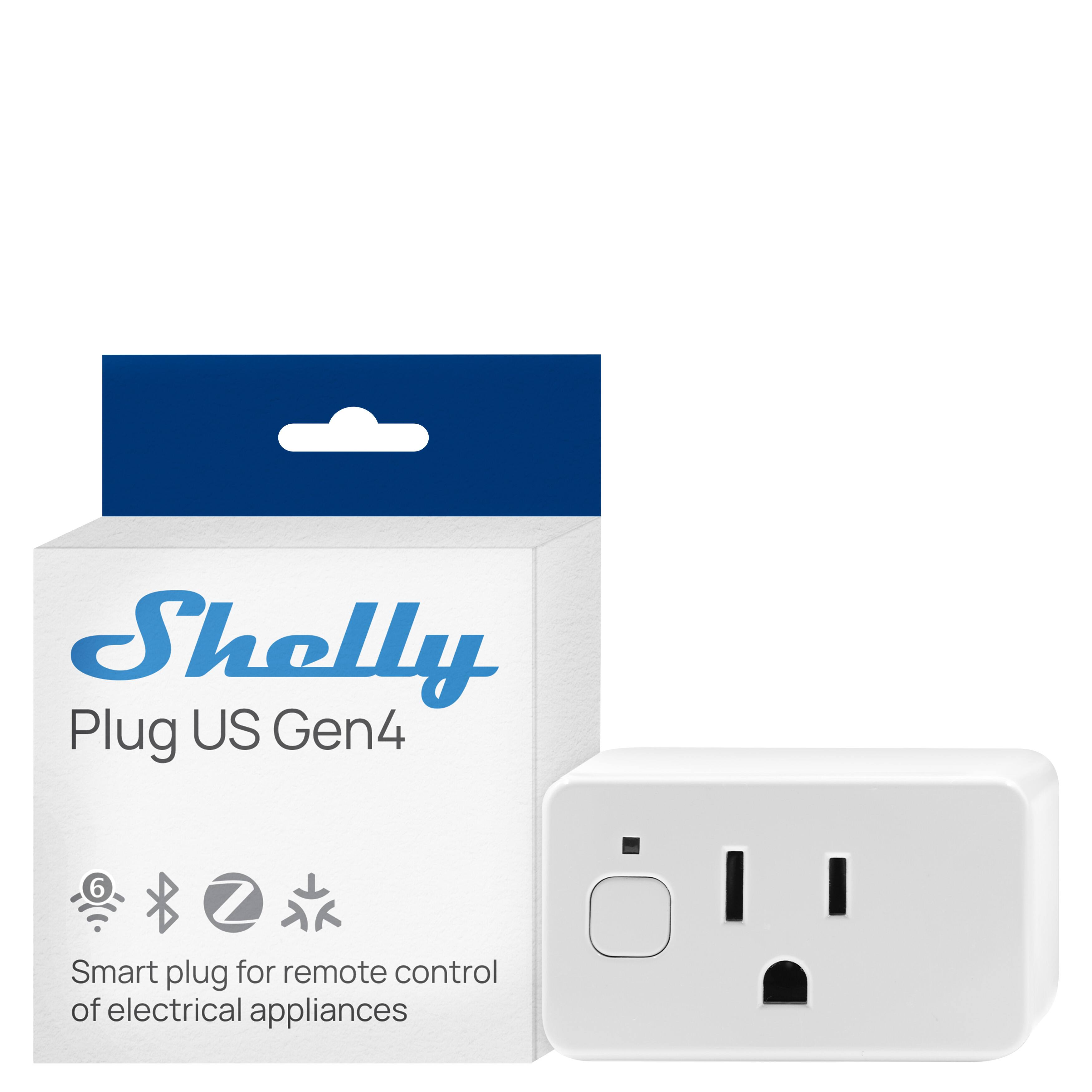 Shelly Plug US Gen4  
Smart plug for remote control of electrical appliances