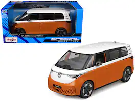 2023 Volkswagen ID. Buzz Van "Special Edition" Series 1/24 Diecast Model Car by Maisto - Orange and White
